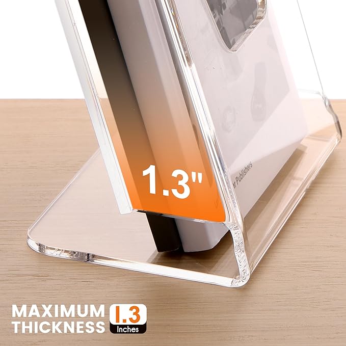 Acrylic Brochure Holder 6X8 Inches Clear Acrylic Flyer Holder Brochure Holder Sign Holder Pamphlet Holder Menu Holder Display Stand 1 Pack For Weddings Offices Exhibition Restaurants Hotel Etc…