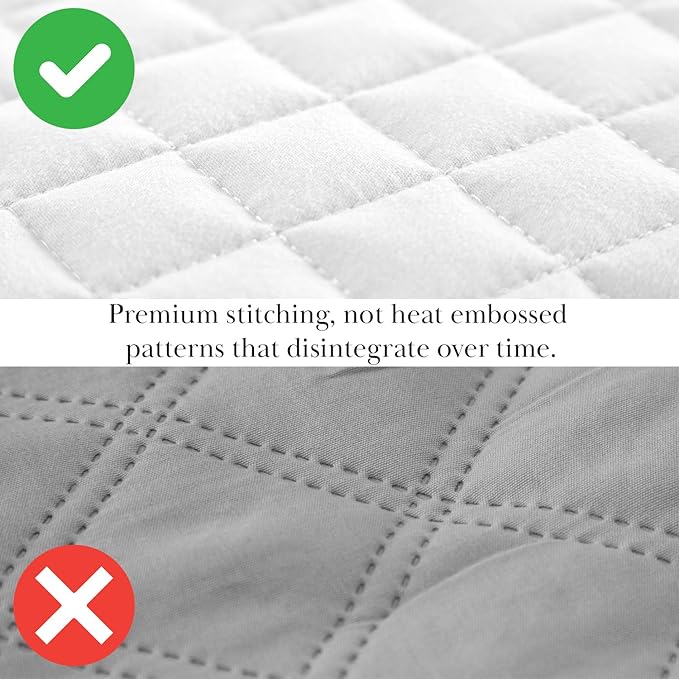 Southshore Fine Living, Inc. White Queen Quilt Bedding Set, Dual Fit Luxury Bedding Quilts, Queen Size Bedspread/Coverlet, Full Size Quilted Comforter/Bed Spread w/Pillow Shams, White Quilts