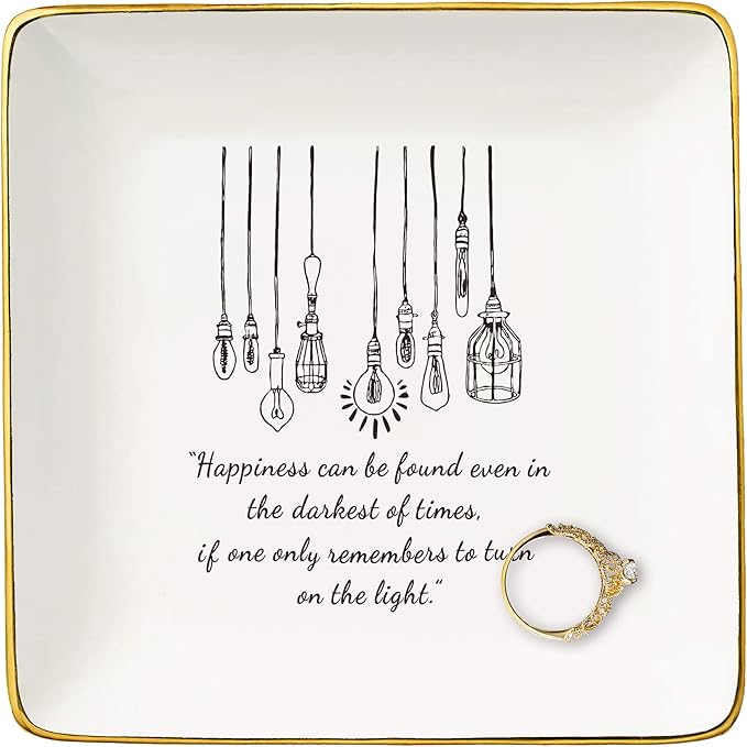 Inspirational Quotes Gifts-Positive Gifts-Affirmations Reminder Gifts-Motivational Gifts-Recovery Gift-Get Well Soon Gifts-Encouragement Gifts-Christmas Gifts-Jewelry Tray Trinket Holder Ring Dish