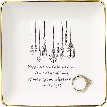 Inspirational Quotes Gifts-Positive Gifts-Affirmations Reminder Gifts-Motivational Gifts-Recovery Gift-Get Well Soon Gifts-Encouragement Gifts-Christmas Gifts-Jewelry Tray Trinket Holder Ring Dish