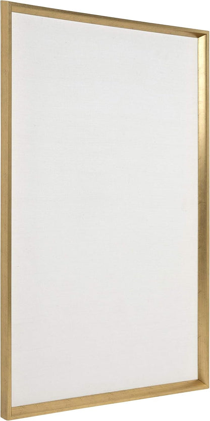 Kate and Laurel Calter Framed Linen Fabric Pinboard, 25.5 x 41.5, Gold