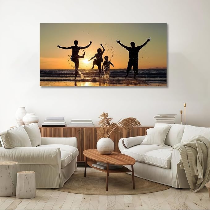 JIMUJIA Custom Canvas Art Print 40"x20" - Unframed Artwork, Personalized Wall Decor, Customizable Photo, Custom Portrait, Office, Living Room, Bedroom Wall Art(40×20in,Unframe)
