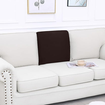 Smiry Printed Couch Cushion Covers, Stretch Soft Couch Covers for Sofa, Washable Non-Slip Sofa Slipcover Furniture Protector for Indoor and Outdoor (Backrest M, Chocolate)