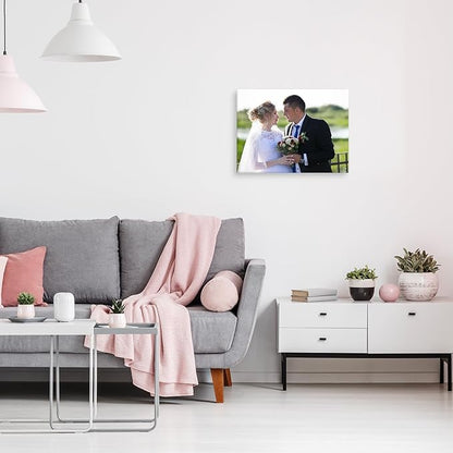 YYYYHPP Canvas Prints with Your Photos, Personalized Photo to Canvas Wall Art,Canvas Printing for Wedding, Family, Baby, Pets, Home Office Decor, Wrapped Frame 24"x18"