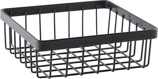 G.E.T. WB-662-MG Square Metal Storage Wire Basket for Pantry, Produce and More, 6" x 6" x 2"