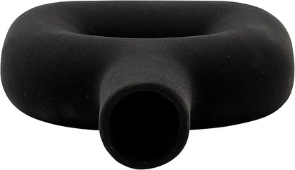 Sagebrook Home Modern Stoneware Vase - Matte Dolomite Decorative Accent for Home, Office & Living Room - Contemporary Minimalist Design - 8" Black