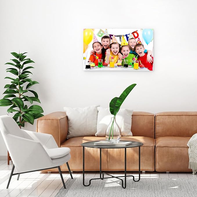 YYYYHPP Canvas Prints with Your Photos, Personalized Photo to Canvas Wall Art,Canvas Printing for Wedding, Family, Baby, Pets, Home Office Decor, Wrapped Frame 30"x18"