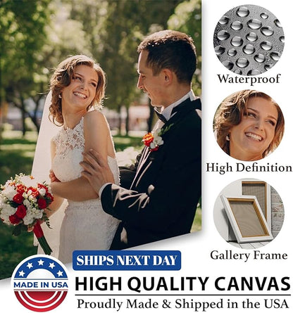 TreeDeal Custom Canvas Prints with Your Photos, Framed 30” x 20” Personalized Pictures Print, Customized Photo to Canvas Wall Art Ideal for Home Decor Gift Wrapping Pets Family Baby Wedding