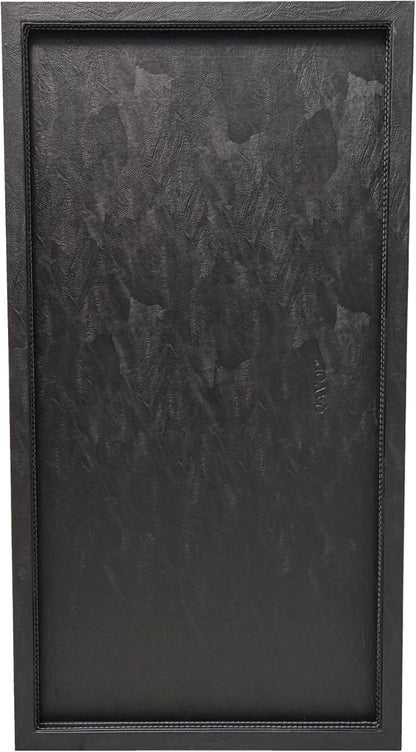 30 * 16 inches High-End Light Luxury Leather Rectangle Oversized Service Tray for Ottoman Tray, Coffee, Food, Family Dinner, Picnic, Party Essentials (Black, 30 * 16 inch)