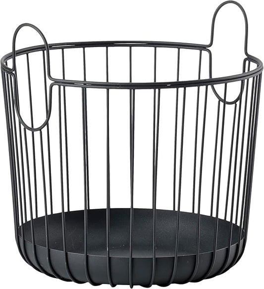 Zone Denmark Inu Basket - Basket with Handles Crafted from Metal - with sleek and sturdy design - Stylish and Functional Storage for Kitchen, Bathroom, Children's Room, and Home Office- (Small)