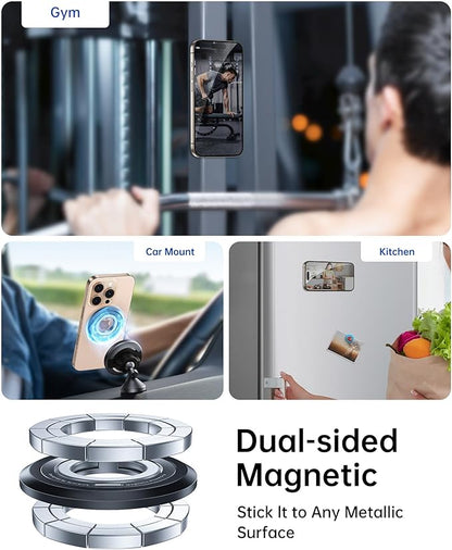 SYNCWIRE for MagSafe Phone Grip, 360° Rotation Magnetic Cell Phone Grip Magnetic Ring Holder Kickstand Mag Safe Ring Stand Compatible with iPhone 17 16 15 14 13 12 Pro Max MagSafe Accessories Android