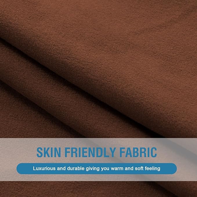 H.VERSAILTEX Super Stretch Individual Chaise Cover Sectional Couch Covers for L Shaped Sofa Both Left/Right Featuring Thick Soft Fleece Fabric (Chaise Cover, Caramel)