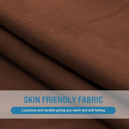 H.VERSAILTEX Super Stretch Individual Chaise Cover Sectional Couch Covers for L Shaped Sofa Both Left/Right Featuring Thick Soft Fleece Fabric (Chaise Cover, Caramel)