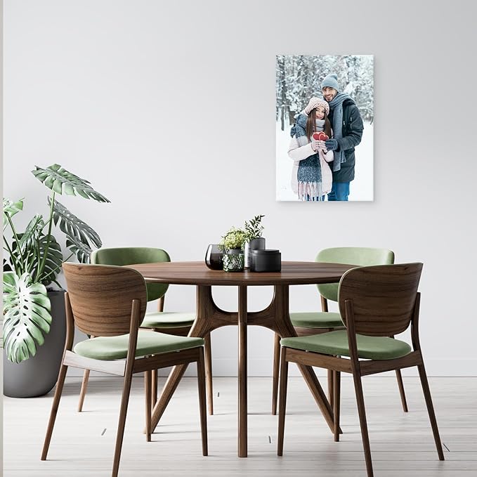 YYYYHPP Canvas Prints with Your Photos, Personalized Photo to Canvas Wall Art,Canvas Printing for Wedding, Family, Baby, Pets, Home Office Decor, Wrapped Frame 16"x24"