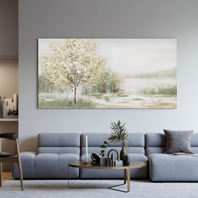 Canvas Wall Art Decor Oversized Green Wall Art for Living Room Natural Landscape Wall Art Decor Canvas Art Wall Decorations Large Wall Art Prints For Walls Home Office Wall Decor 35"X70"