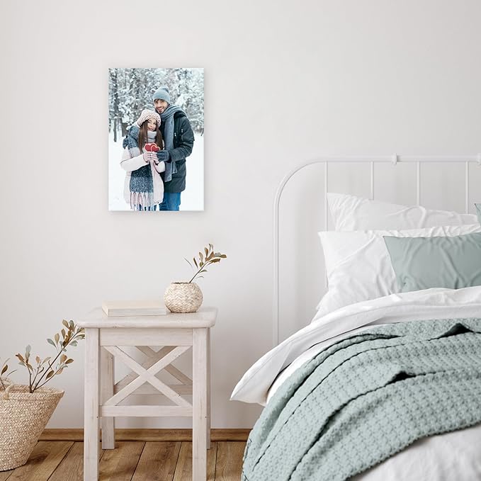 YYYYHPP Canvas Prints with Your Photos, Personalized Photo to Canvas Wall Art,Canvas Printing for Wedding, Family, Baby, Pets, Home Office Decor, Wrapped Frame 16"x24"