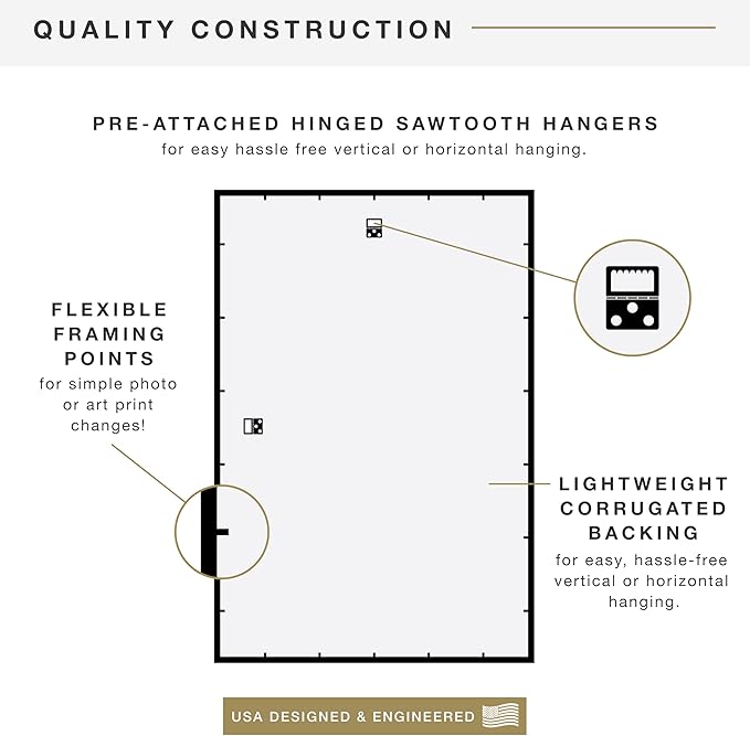 MCS Trendsetter 24x36 Poster Frame Black High-Gloss, Vertical & Horizontal Wall Hanging Large Picture Frame for Photos, Posters & Art Prints (2-Pack)
