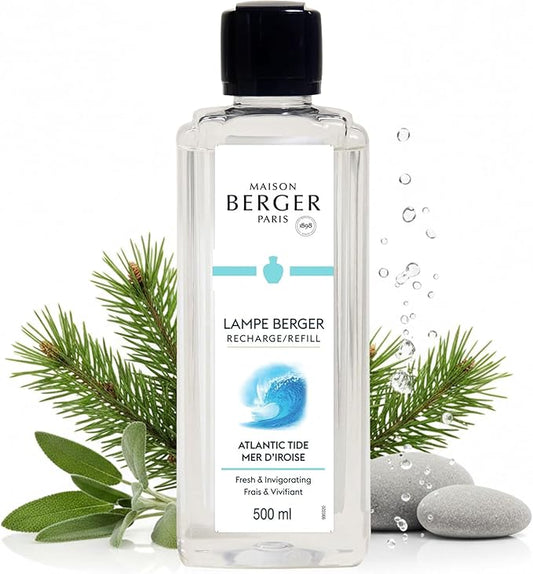 Atlantic Tide | Lampe Berger Fragrance Refill by Maison Berger | for Home Fragrance Oil Diffuser | Purifying and perfuming Your Home | 16.9 Fluid Ounces - 500 milliliters | Made in France