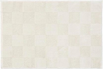 Revival Rugs Willow 2'x3' Machine Washable Area Rug for Entryway Bathroom - 100% Recycled Oeko-TEX Certified, Medium Pile, Beige, Cream