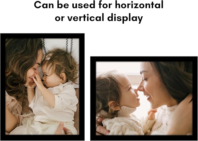 Americanflat 13x17 Picture Frame with Polished Plexiglass - Black Picture Frame - Wide Photo Frames Made of Engineered Wood for Vertical or Horizontal Wall Display - Epic Collection - Black