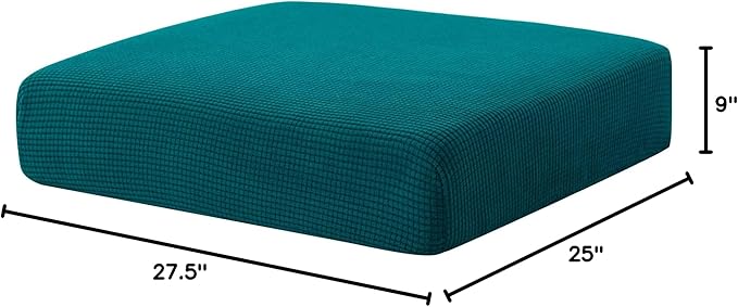 Hokway Couch Cushion Covers Stretch Cushion Covers Sofa Seat Cushion Slipcover Cushion Protector(Teal, Small)