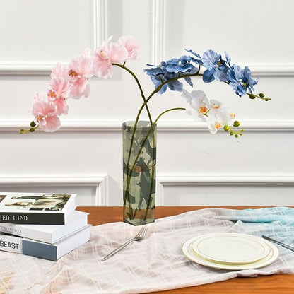 ALAZA Abstract Dinosaur Camouflage Pattern Flower Vases for Home Decor Kitchen Bedroom Living Room Bathroom Office Table Decorations