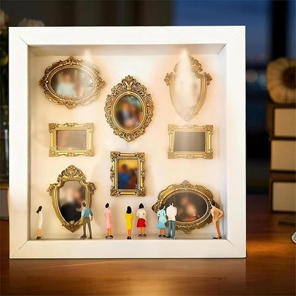 DIY Mini Museum Silhouette Box Unique Memory Keepsake for Home Decor 2026 New Mini Museum Display (Natural)