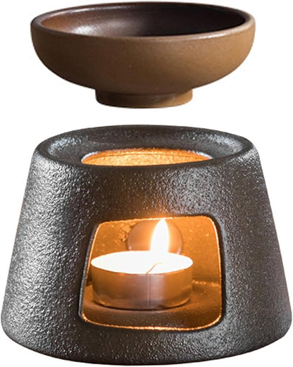 Ceramic Wax Melt Burner & Essential Oil Diffuser, Tealight Candle Holder for Home, Office & Spa