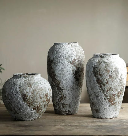 Rustic Ceramic Flower Large Vase, Vintage Floor Tall Vase Farmhouse Decor for Living Room Entryway Table Centerpieces, Kitchen, Wedding, Gifts