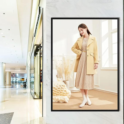 30x40 Inch Poster Frame, Plexiglass, Set of 2, Black Snap Frames, Front-loading Frame, Coating Aluminum Profile, Display Horizontally & Vertically