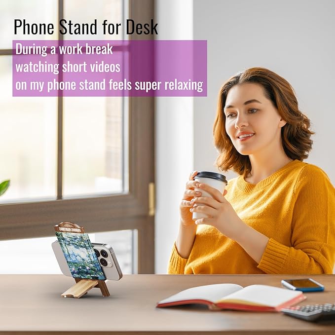 Cute and Artistic Cell Phone Stand for Desk – Multi-Functional Holder for Phones, iPads, Switch, Kindles, and Handheld Consoles. (Dream - Picasso)