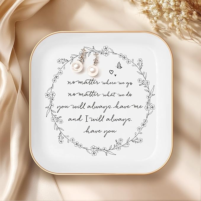 Best Friend Birthday Gifts for Women – No Matter Where We Go, No Matter What We Do, You Will Always Have Me, and I Will Always Have You – Gifts for Friends Going Away Friendship Ceramic Ring Dish