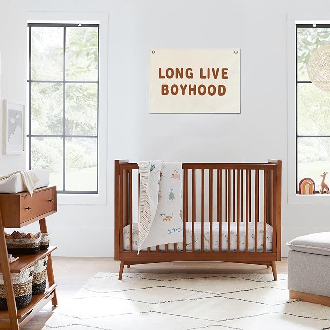 Canvas Banner Hanging Flag Banner for Nursery and Playroom Wall Décor for Kids Trendy Room Décor for Boys and Girls (Boyhood-brown)