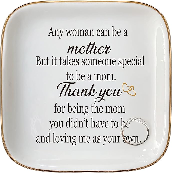 Scwhousi Ring Dish Jewelry Tray for Friend Mom Sister Maid of Honor,Birthday Mother's Day Christmas Gifts