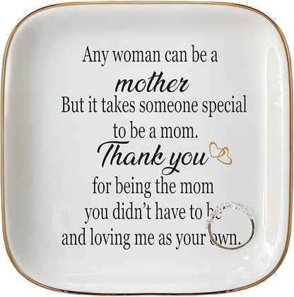 Scwhousi Ring Dish Jewelry Tray for Friend Mom Sister Maid of Honor,Birthday Mother's Day Christmas Gifts