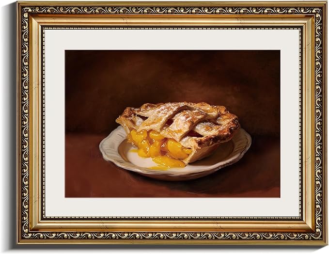 InSimSea Gold Framed Canvas Wall Art Room Decor Vintage Fruit Still Life Artwork Prints for Kitchen Farmhouse Wall Decor Picture for Cafe Dining Desktop Decoration