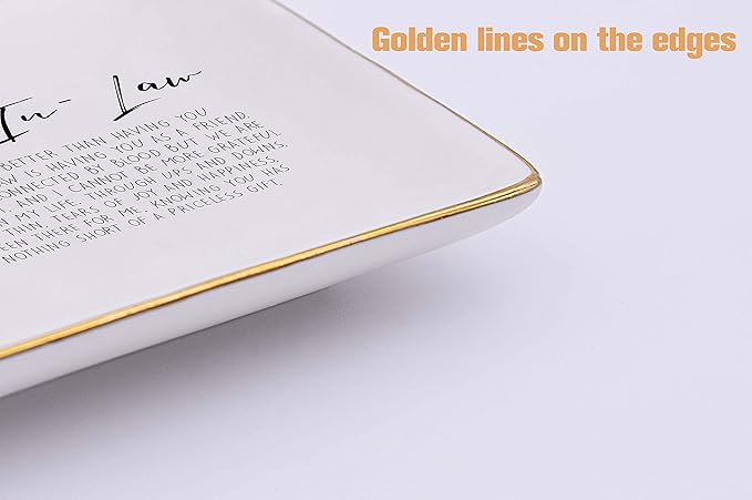 Topthink the Only Thing Better Than Having You as A Sister-in-Law Ceramic Jewelry Holder Ring Dish Trinket Tray Birthday Christmas Valentines Day Thanksgiving Gift for Sister in-Law Bouns