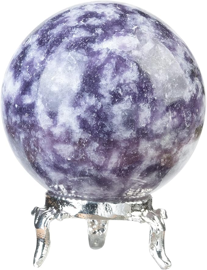 Crocon Lepidolite Gemstone Crystal Sphere Ball for Reiki Healing Aura Cleansing Home & Office Decorative Gift Size : 30-40mm