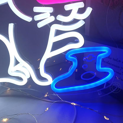 SYLHOME Game Cat Led Neon Light Sign Gamer Controller Pad Bedroom Game Room Bar Pub Man Cave Wall Sign Decor Gamer Teen Birthday Decoration USB 13"X12" Dimmer
