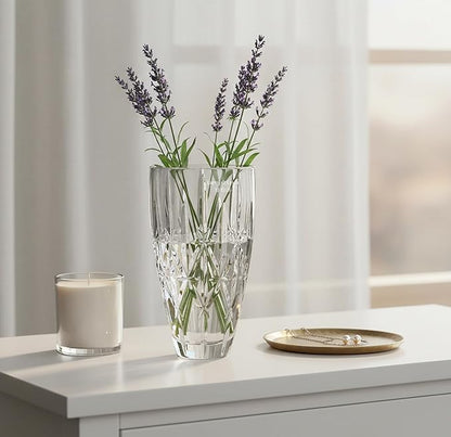 Marquis by Waterford Personalized 9" Sparkle Vase, Custom Engraved Crystal Vase for Flowers, Elegant Home Decor