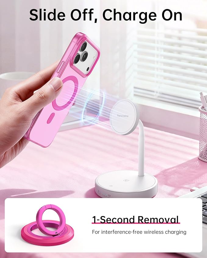SYNCWIRE for MagSafe Phone Grip, Birthday Christmas Stocking Stuffers Surprise White Elephant Gifts for Women Mom Her Best Friends Sister Wife Teen Girl Magnetic Phone Ring Holder Kickstand Stand