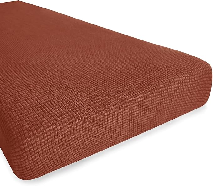 Hokway Couch Cushion Covers Stretch Cushion Covers Sofa Seat Cushion Slipcover Cushion Protector(Brick, Medium)