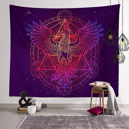 Phoenix Magic Array Alchemy Constellation Wall Hangings - Large Tapestry for Bedroom, Living Room, Dorm, Man Cave (80x60 Inch)