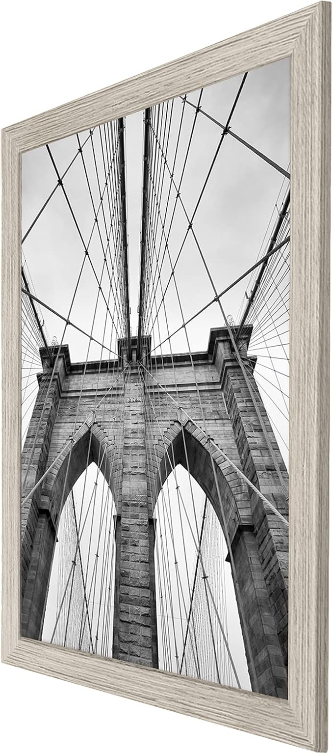Americanflat 20x30 Poster Frame with Polished Plexiglass - Wide Picture Frames Made of Engineered Wood for Vertical or Horizontal Wall Display - Epic Collection - Driftwood