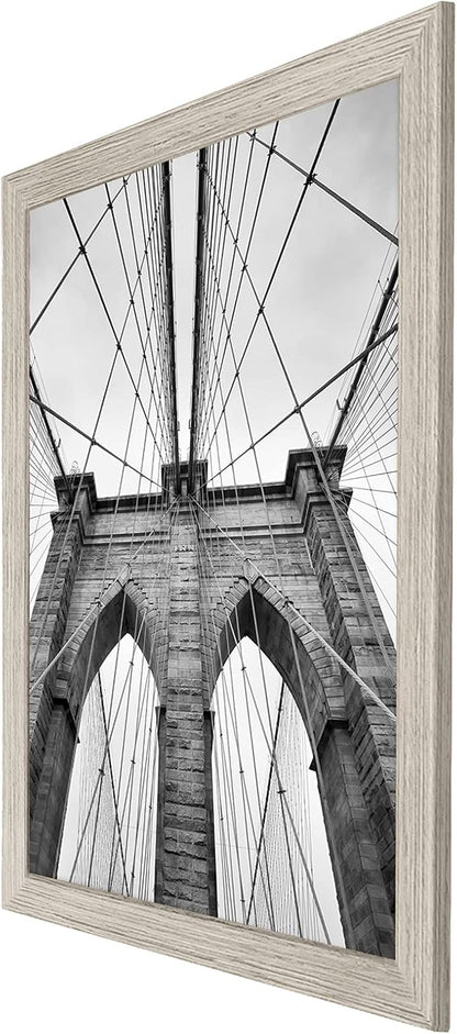 Americanflat 20x30 Poster Frame with Polished Plexiglass - Wide Picture Frames Made of Engineered Wood for Vertical or Horizontal Wall Display - Epic Collection - Driftwood