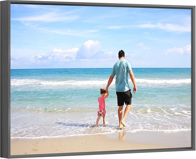 jenesaisquoi Upload Your Photo Image Custom Personalized Photo to Poster Printing Home Decor Wall Art Prints (Black Frame, 24" x 16")