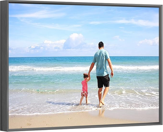 jenesaisquoi Upload Your Photo Image Custom Personalized Photo to Poster Printing Home Decor Wall Art Prints (Black Frame, 24" x 16")