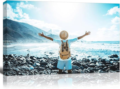 GMissT Canvas Prints With Your Photos - Personalized Pictures On Canvas Custom Poster for Home Decor - Floating Frames & Poster with Magnetic Hanger Available
