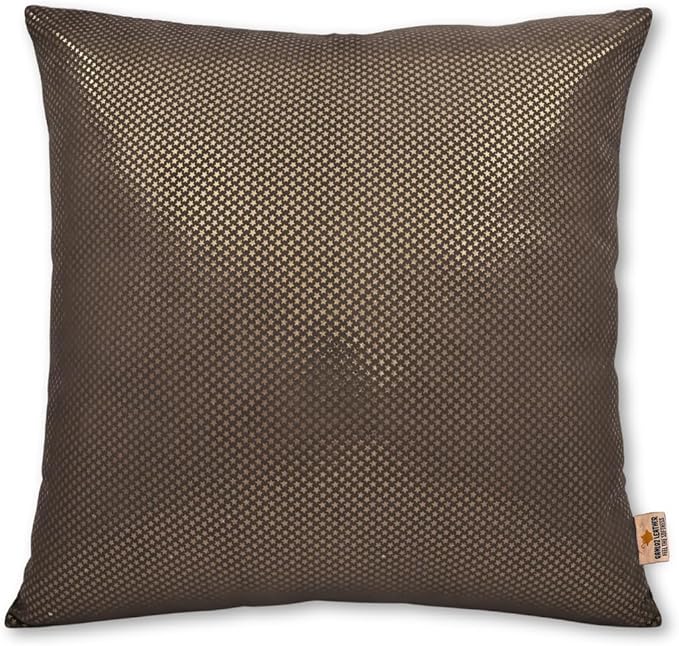 Star Sparkling Suede Leather Pillow Cover, Square Soft Golden Metallic Throw Pillow Covers, Pillow Cases for Home Décor, Sofa, Couch Chair, Car (14x14 Inches, Sparkling Dark Grey Pack of 1)