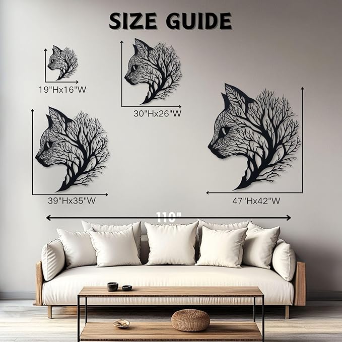 huefoam Cat Metal Wall Art, Tree of Life Wall Art, Cat Wall Decor, Metal Tree Wall Decor for Living Room, Bedroom, Bathroom (Gold, 28"×24"/70×62cm, metal art wall decor)